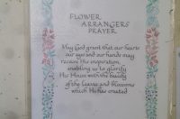 The flower arranger's prayer.